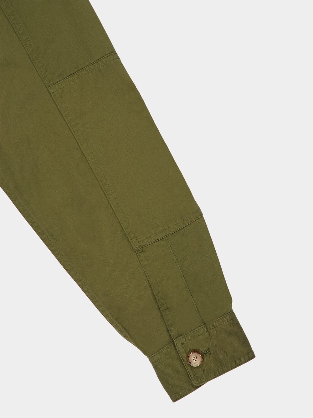 Khaki Cotton Twill Overshirt