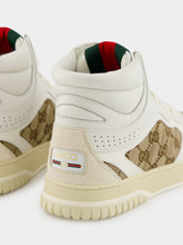 Gucci Beige GG Sweet Leather High-Top Sneakers