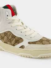 Gucci Beige GG Sweet Leather High-Top Sneakers
