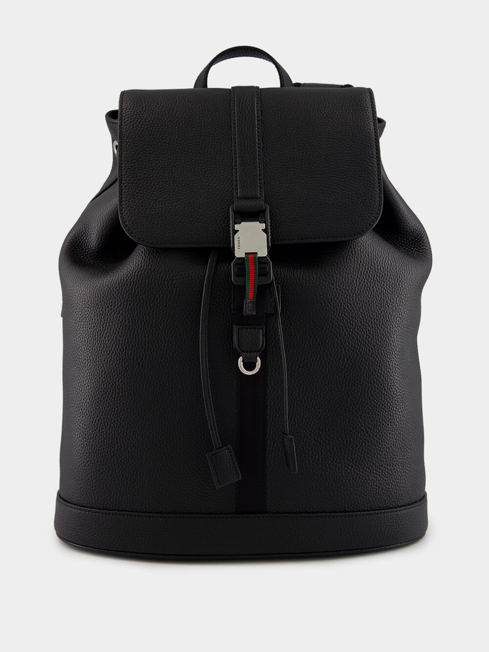 Black Large Leather Backpack