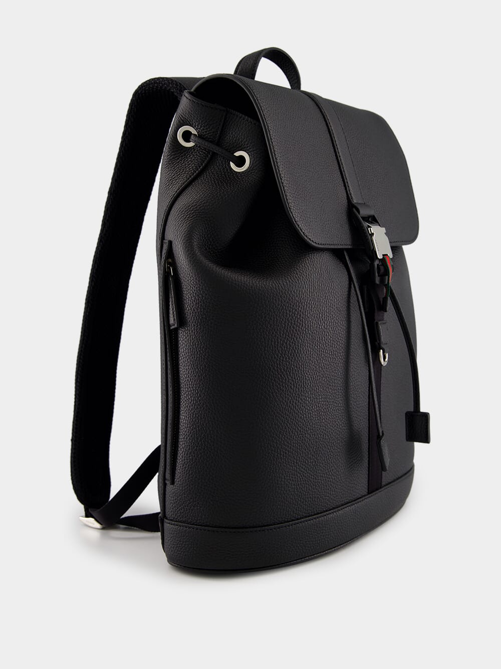 Black Large Leather Backpack