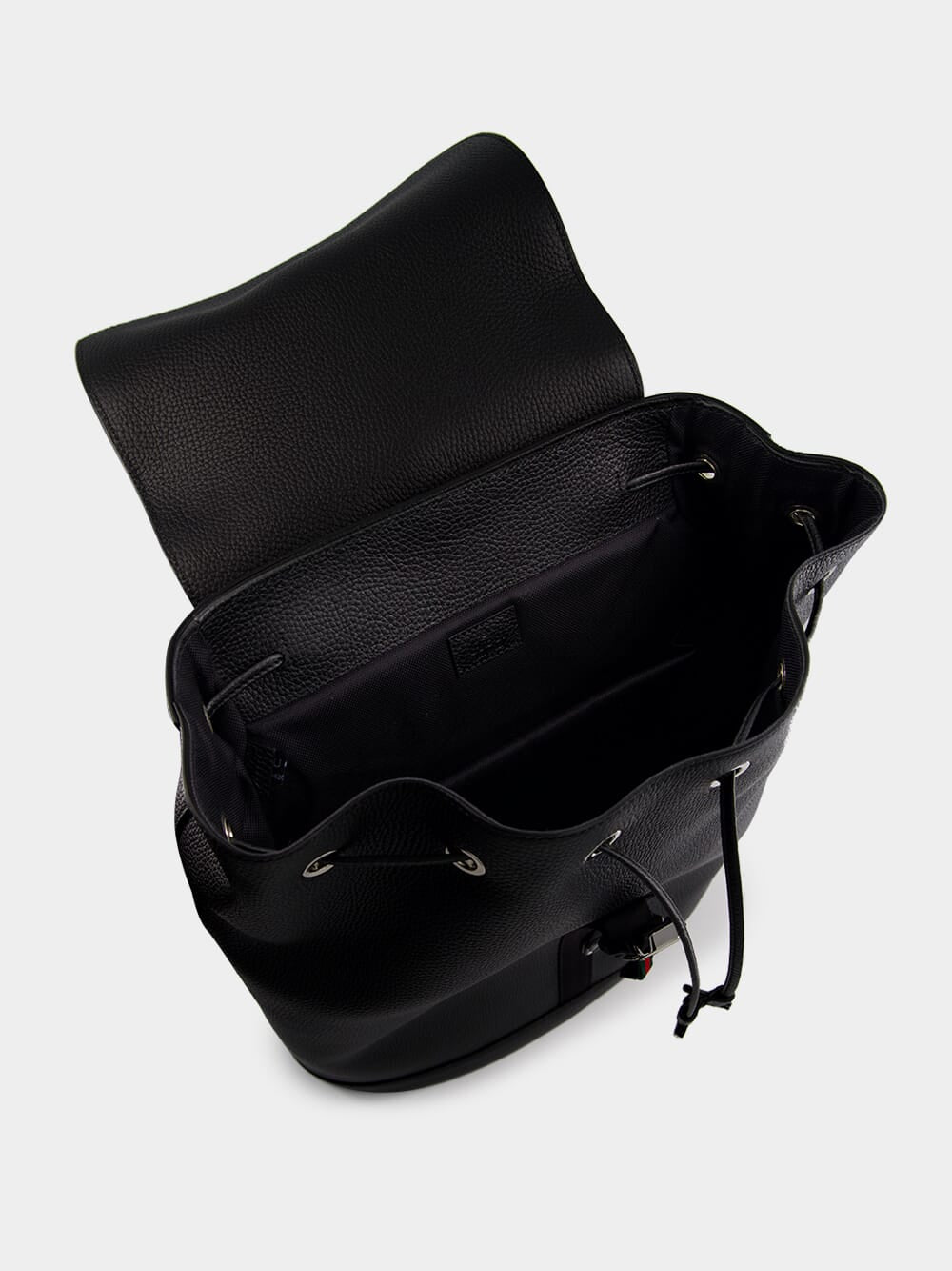 Black Large Leather Backpack