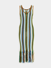 Mother Striped Crochet Midi Dress