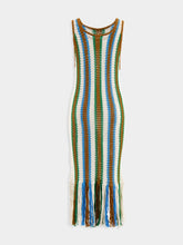 Mother Striped Crochet Midi Dress