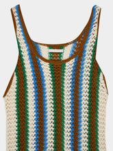 Mother Striped Crochet Midi Dress