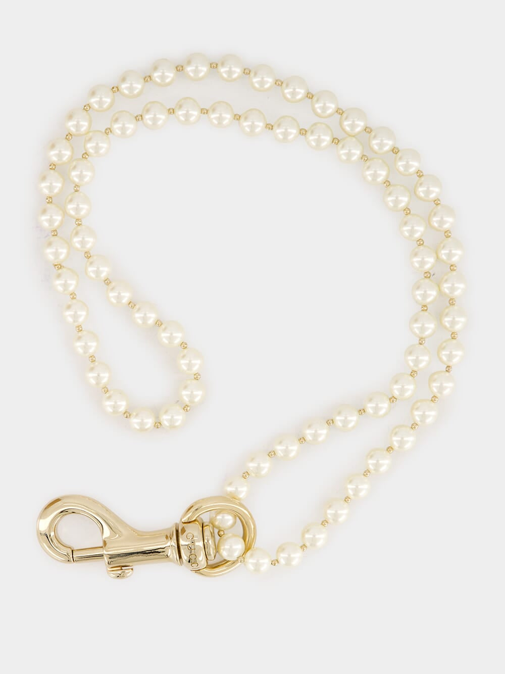 Glass Pearl Necklace with Hook Closure