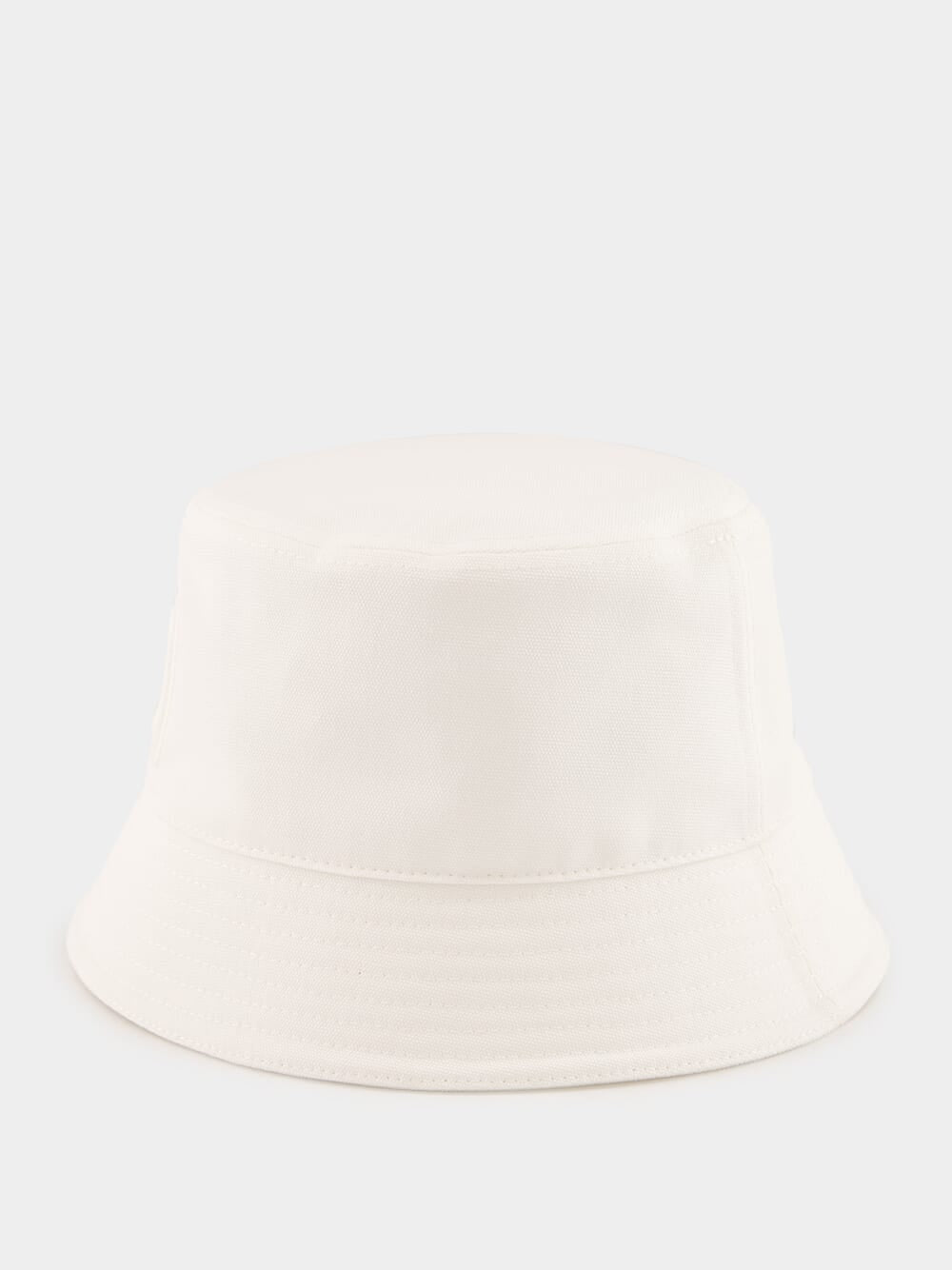 White Cotton Canvas Bucket Hat