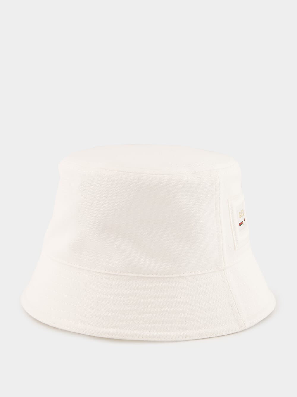 White Cotton Canvas Bucket Hat