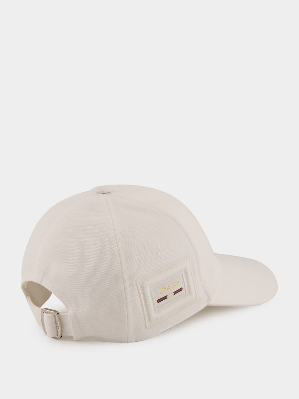 White Cotton Canvas Baseball Hat