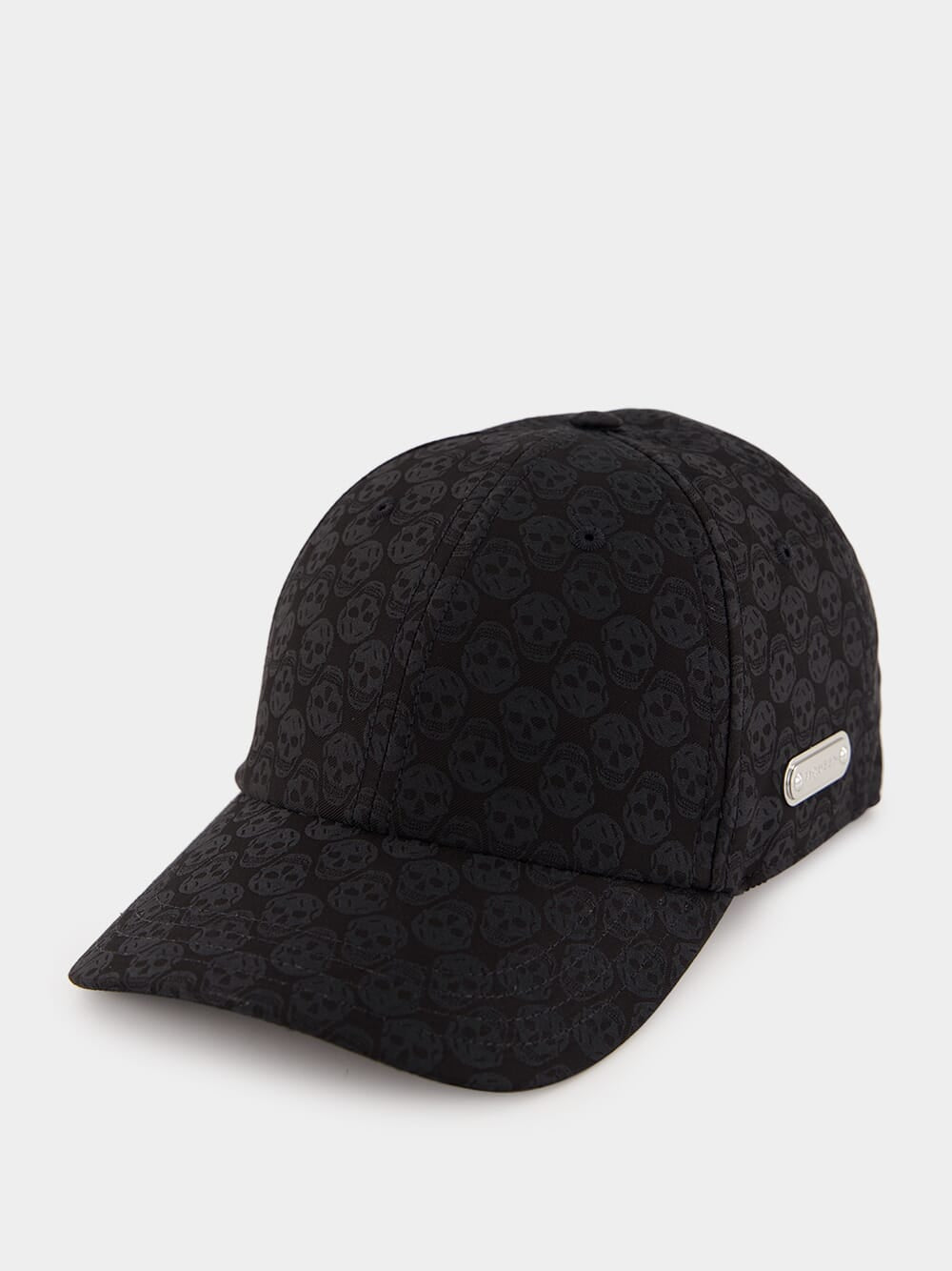 Black Skull Jacquard Cap