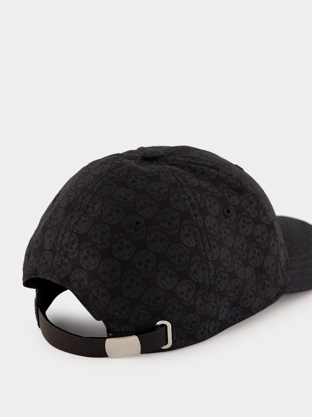 Black Skull Jacquard Cap