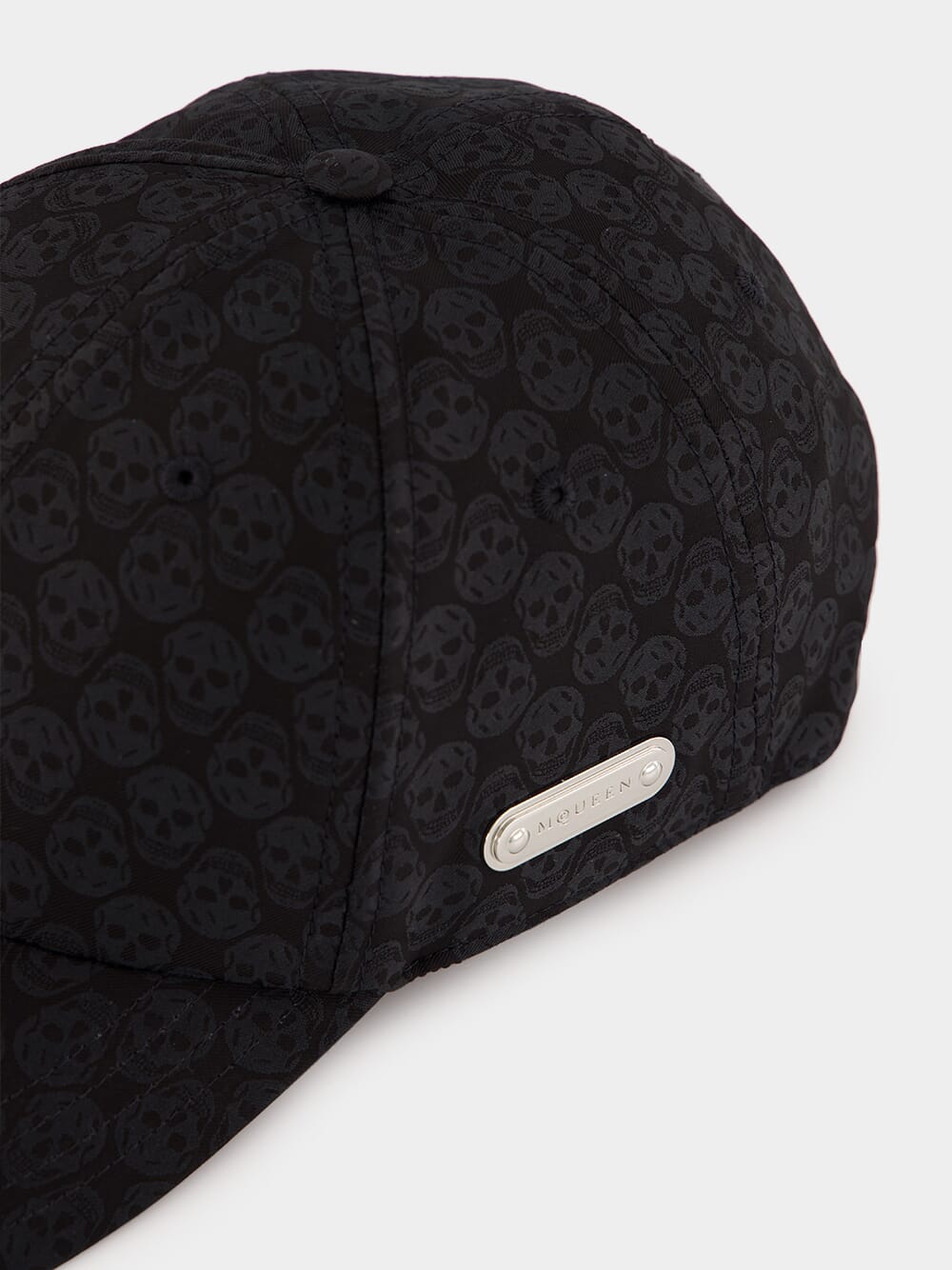 Black Skull Jacquard Cap