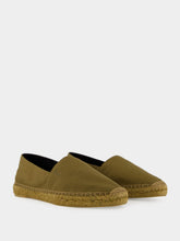 Saint Laurent Cactus Green Cotton Espadrilles