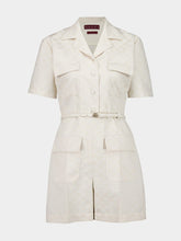 Gucci Cream Playsuit Gabardine GG Cotton