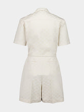 Gucci Cream Playsuit Gabardine GG Cotton