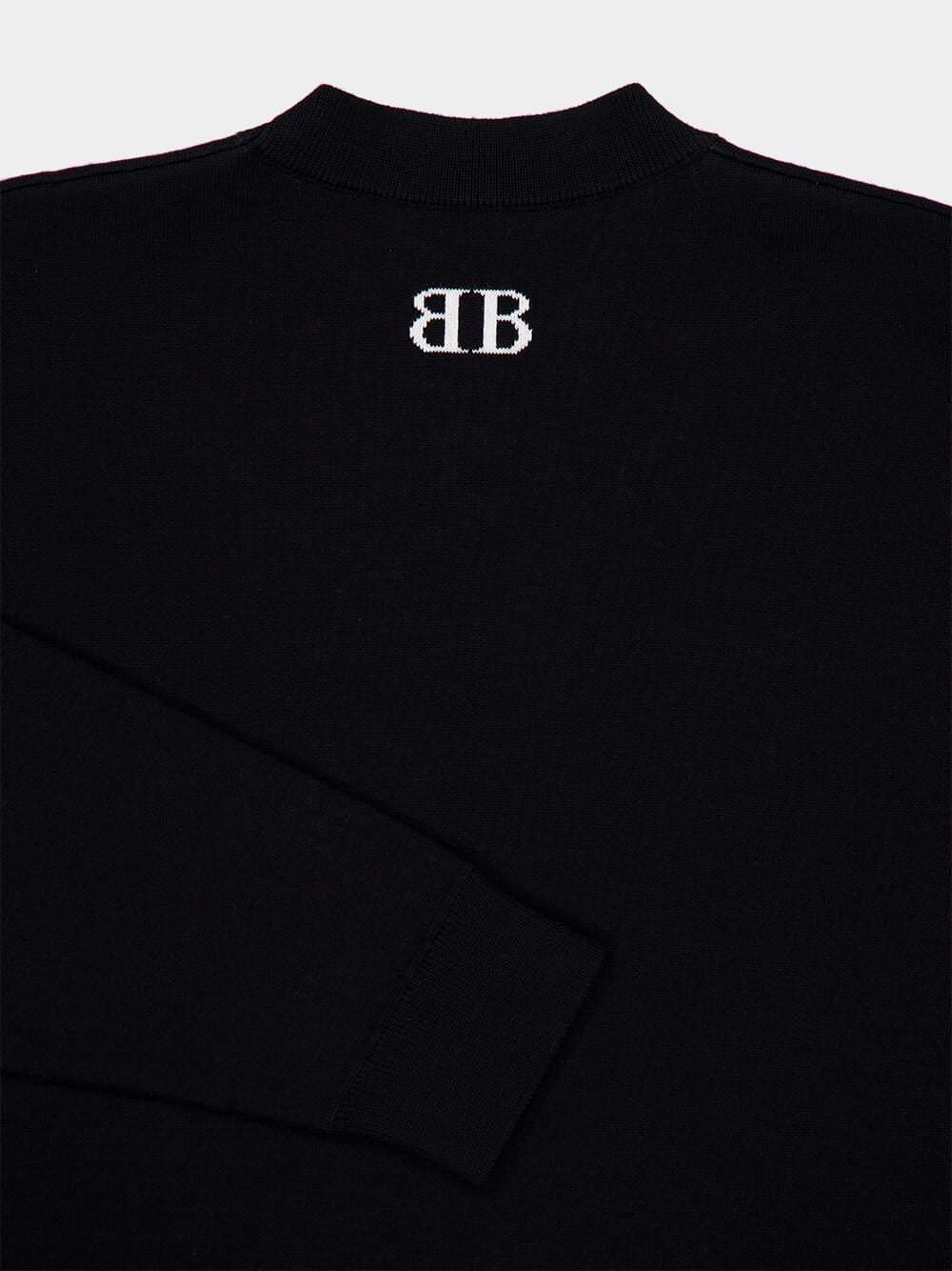 Black Wool Crewneck Sweater