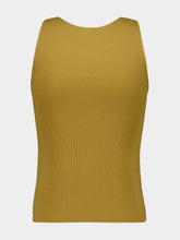 Saint Laurent Dark Honey Cotton Ribbed Tank Top