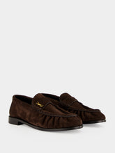 Saint Laurent Dark Chocolate Le Loafer Suede Loafers