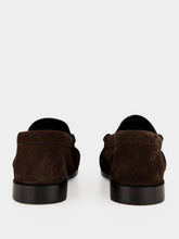 Saint Laurent Dark Chocolate Le Loafer Suede Loafers