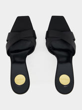 Saint Laurent Black Opyum Satin Crepe Mules