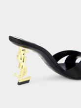 Saint Laurent Black Opyum Satin Crepe Mules