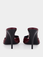 Saint Laurent Babylone Burgundy Leather Stiletto Mules