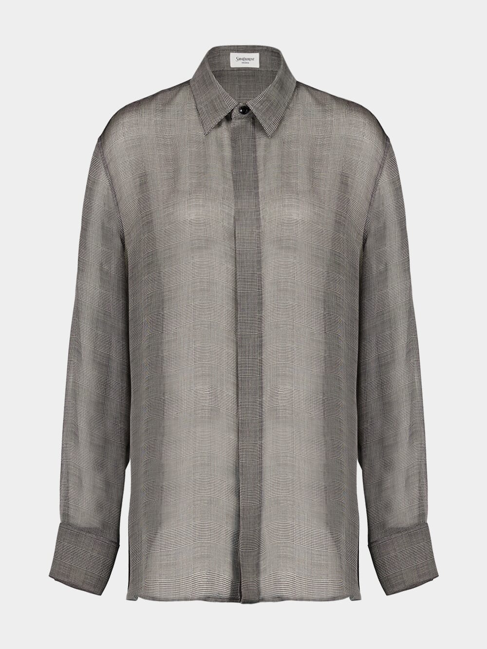 Sheer Prince of Wales Silk Shirt