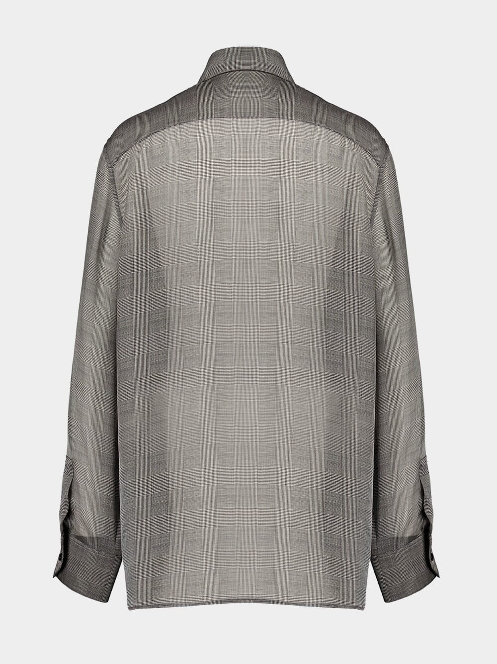 Sheer Prince of Wales Silk Shirt