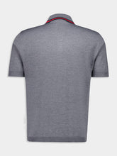 Gucci Dark Grey Wool Knit Polo Shirt with Web