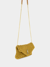 Saint Laurent Brown Raffia Mini Shoulder Bag