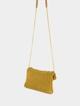Saint Laurent Brown Raffia Mini Shoulder Bag