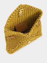 Saint Laurent Brown Raffia Mini Shoulder Bag