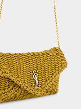 Saint Laurent Brown Raffia Mini Shoulder Bag