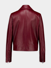 Gucci Rosso Ancora Red Leather Biker Jacket
