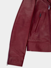 Gucci Rosso Ancora Red Leather Biker Jacket