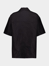Gucci Black Cotton-Silk GG Faille Shirt