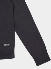Gucci Grey Silk Cotton Crewneck Jumper