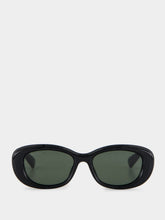 Gucci Black Low Nose Bridge Oval Sunglasses