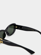 Gucci Black Low Nose Bridge Oval Sunglasses