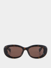 Gucci Low Nose Bridge Fit Tortoiseshell Oval Sunglasses