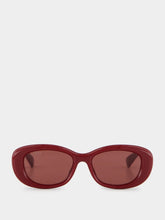 Gucci Rosso Ancora Red Low Nose Bridge Fit Oval Sunglasses