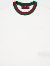 Gucci White Jersey T-Shirt with Web