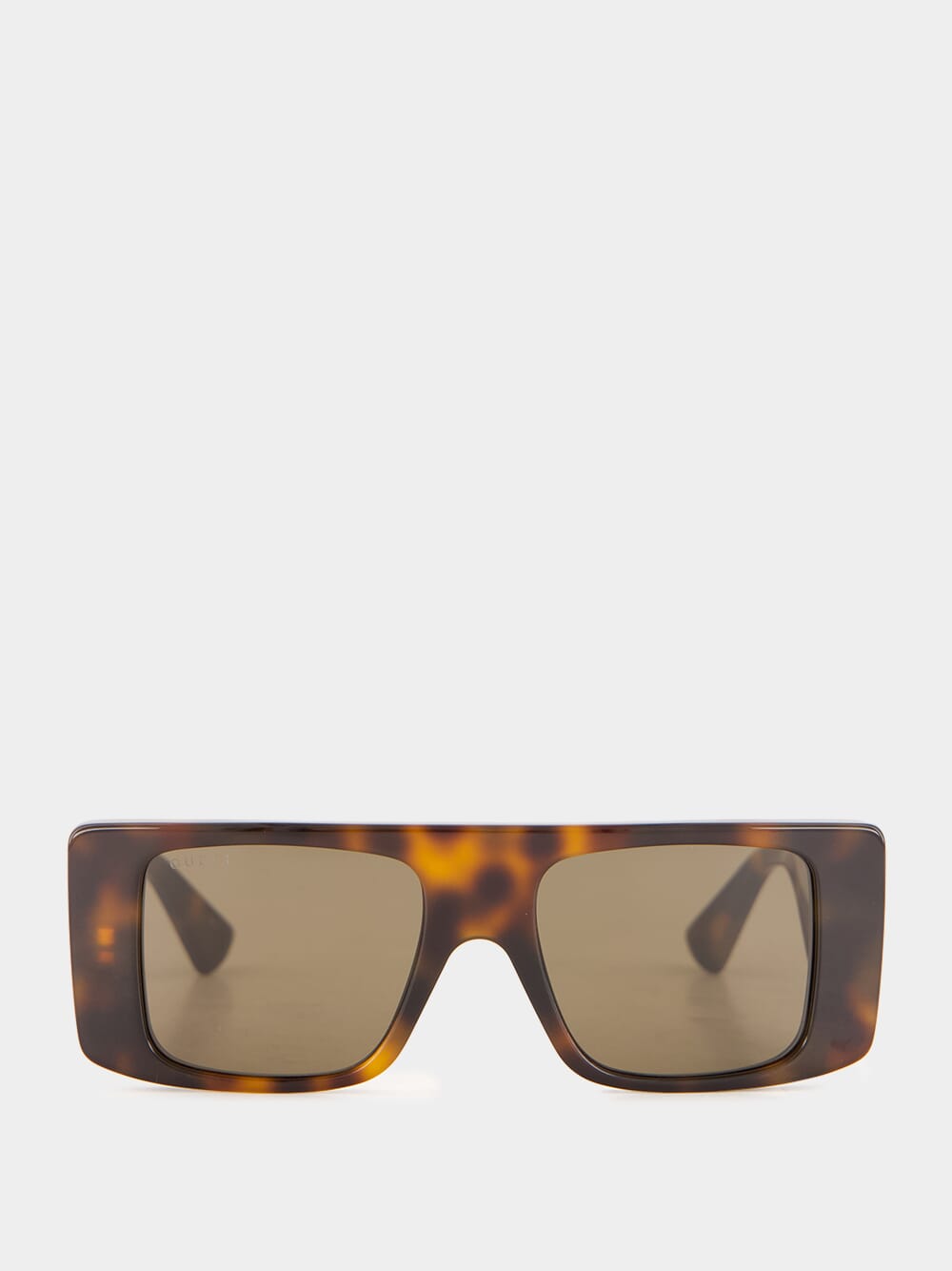 Brown Rectangular Frame Sunglasses