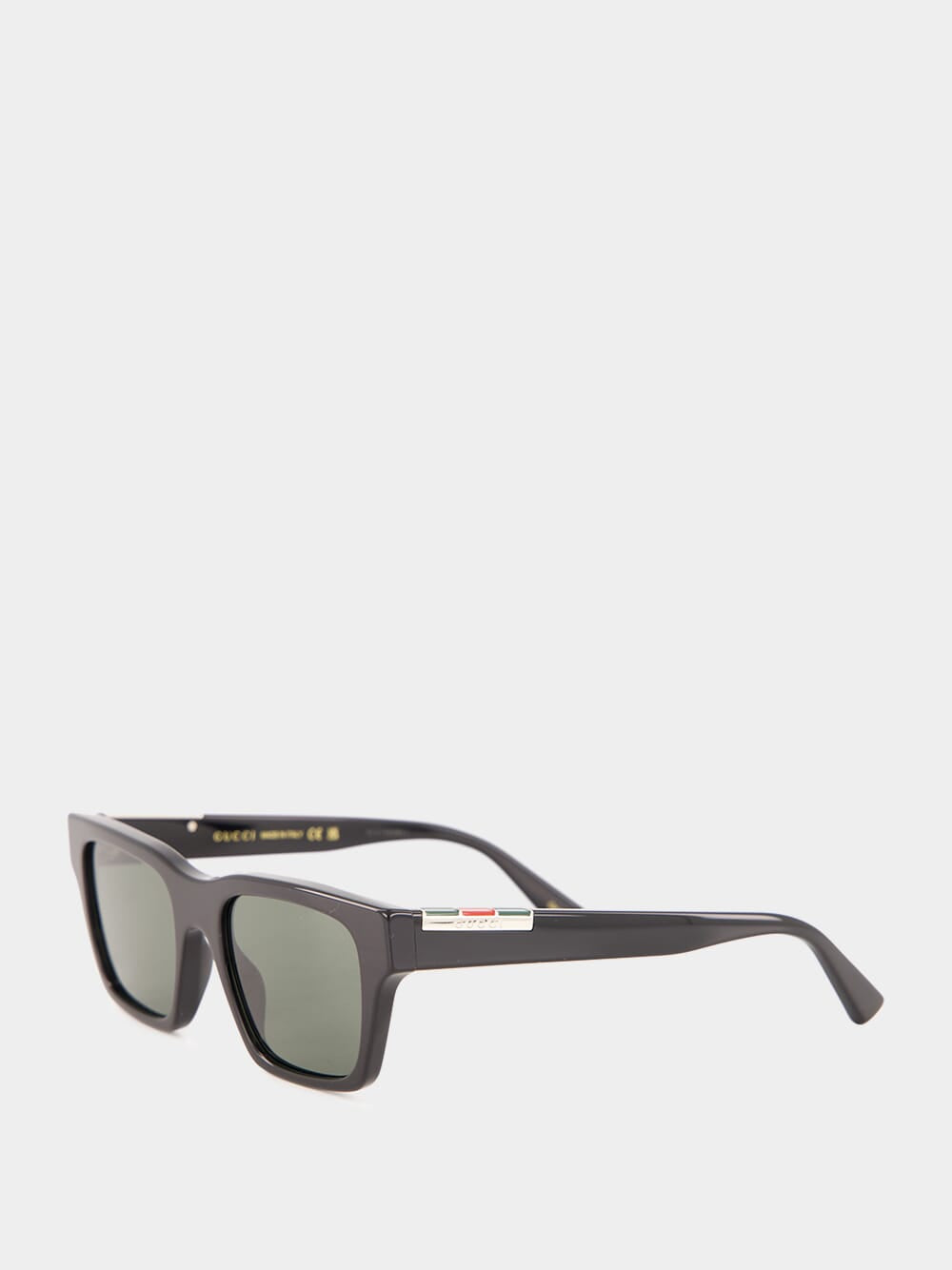 Black Acetate Rectangular Sunglasses