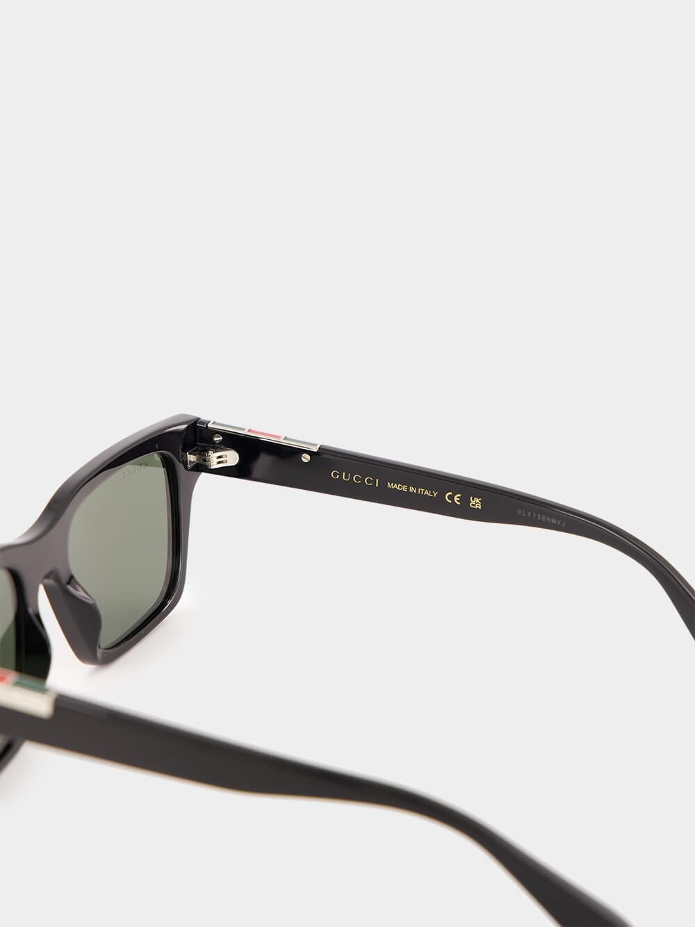 Black Acetate Rectangular Sunglasses