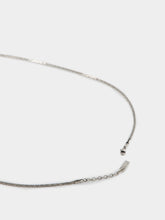 Saint Laurent Cobra-Chain Necklace in Light Oxidized Silver