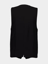 Saint Laurent Black Silk Crepe Muslin Buttoned Vest