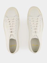 Saint Laurent Gym Low-Top Sneakers in Blanc Optique Smooth Leather