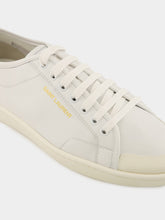 Saint Laurent Gym Low-Top Sneakers in Blanc Optique Smooth Leather