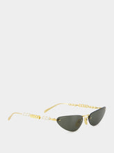 Gucci Gold-Toned Cat-Eye Sunglasses with Pearls